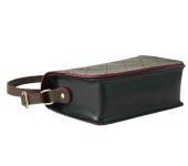 Womens Burgundy Cross Stitch Crossbody Bag