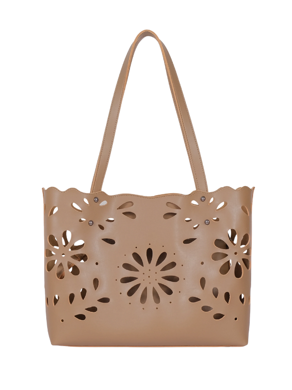 Womens Coffee Floral Tote Bag