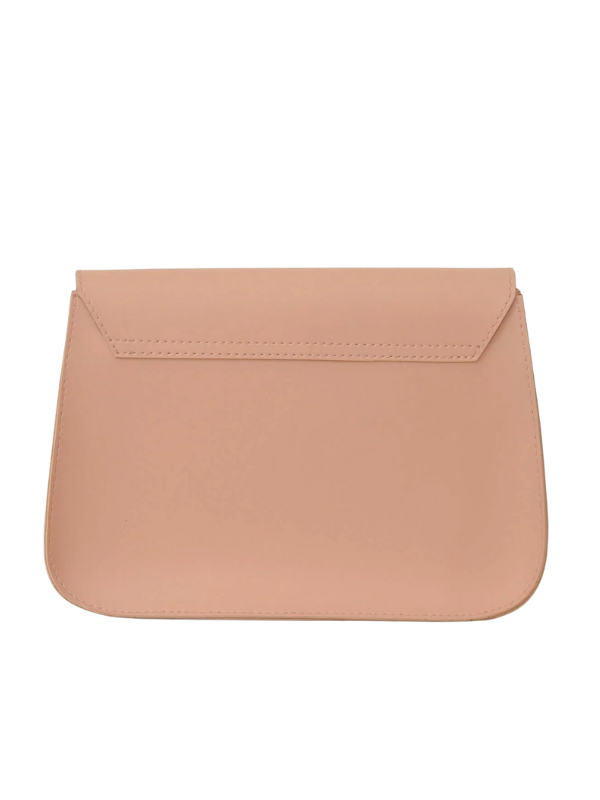 Womens Pink Plain Design Crossbody Bag