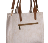 Women's White Satchel Tote Handbag