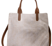Womens White Satchel Tote Handbag