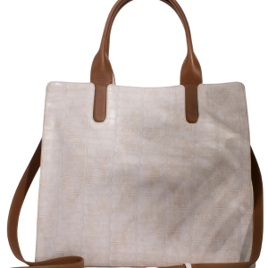 Womens White Satchel Tote Handbag