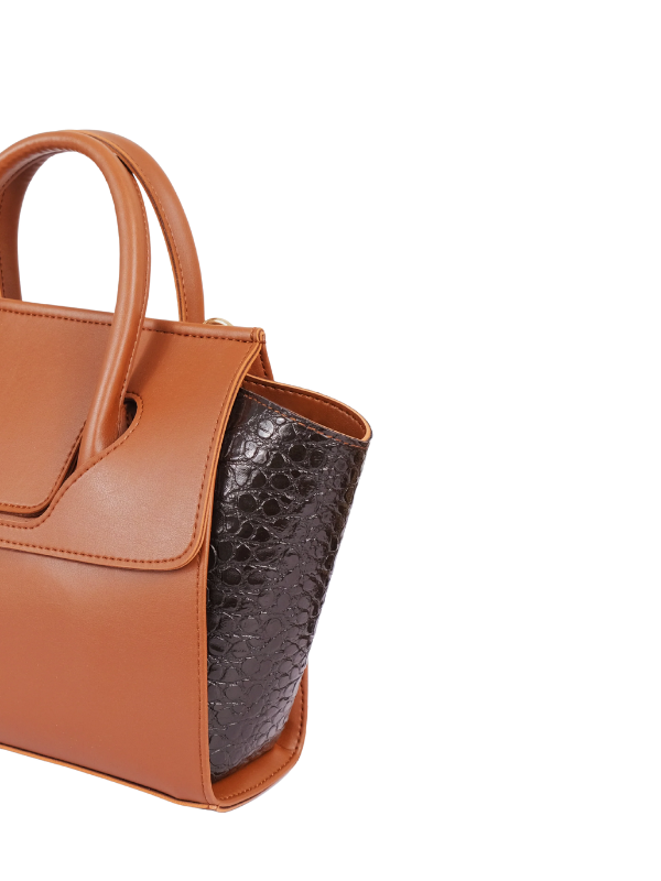 ladie's Brown Trapeze Crossbody Bag
