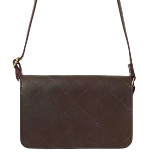 ladies Burgundy Cross Stitch Crossbody Bag