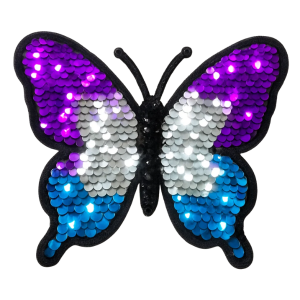 Butterfly Design Custom Sequin Patch for DIY Fashion