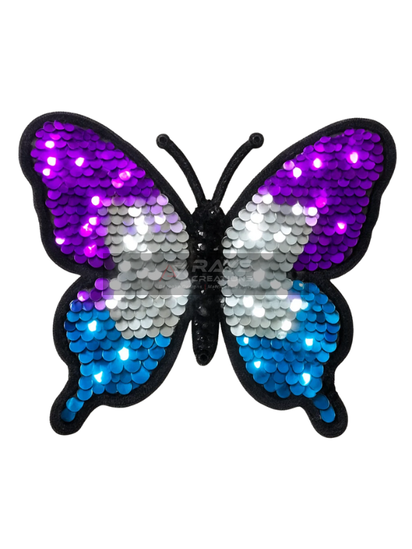 Butterfly Design Custom Sequin Patch for DIY Fashion