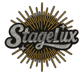Custom Sequin Patch StageLux Logo with Silver Sequins