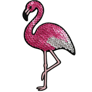 Pink Flamingo Bird Sequin Patch for Clothes