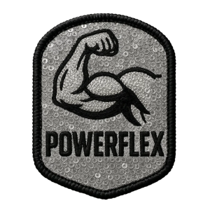 Powerflex Muscle Arm Custom Sequin Patch for Jackets