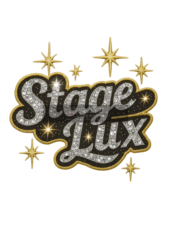 Sequin Patch StageLux Logo with Silver Sequins