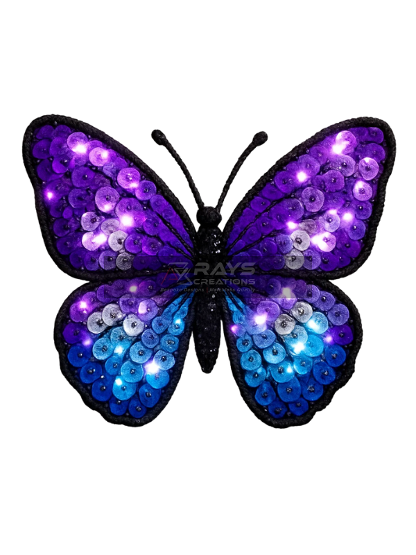 Shiny Butterfly Custom Sequin Patch for Apparel & Crafts